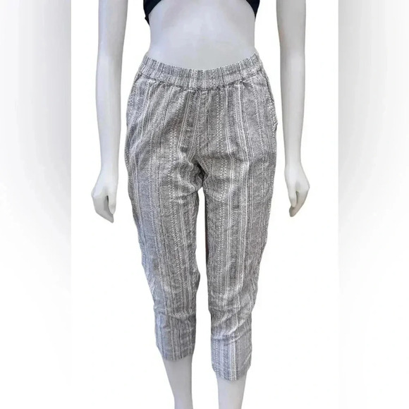 Roots Hemp Collection Black  White Capri Size Small - Picture 6 of 10